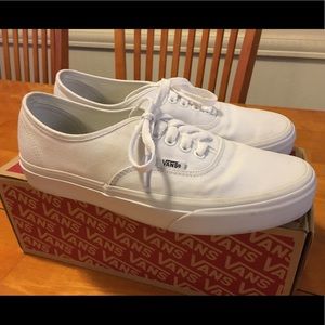 Vans Authentic White Shoes Woman sz9.5 Men sz8